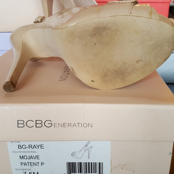BCBGeneration Patent beige Summer Sandals - Picture 3 of 3